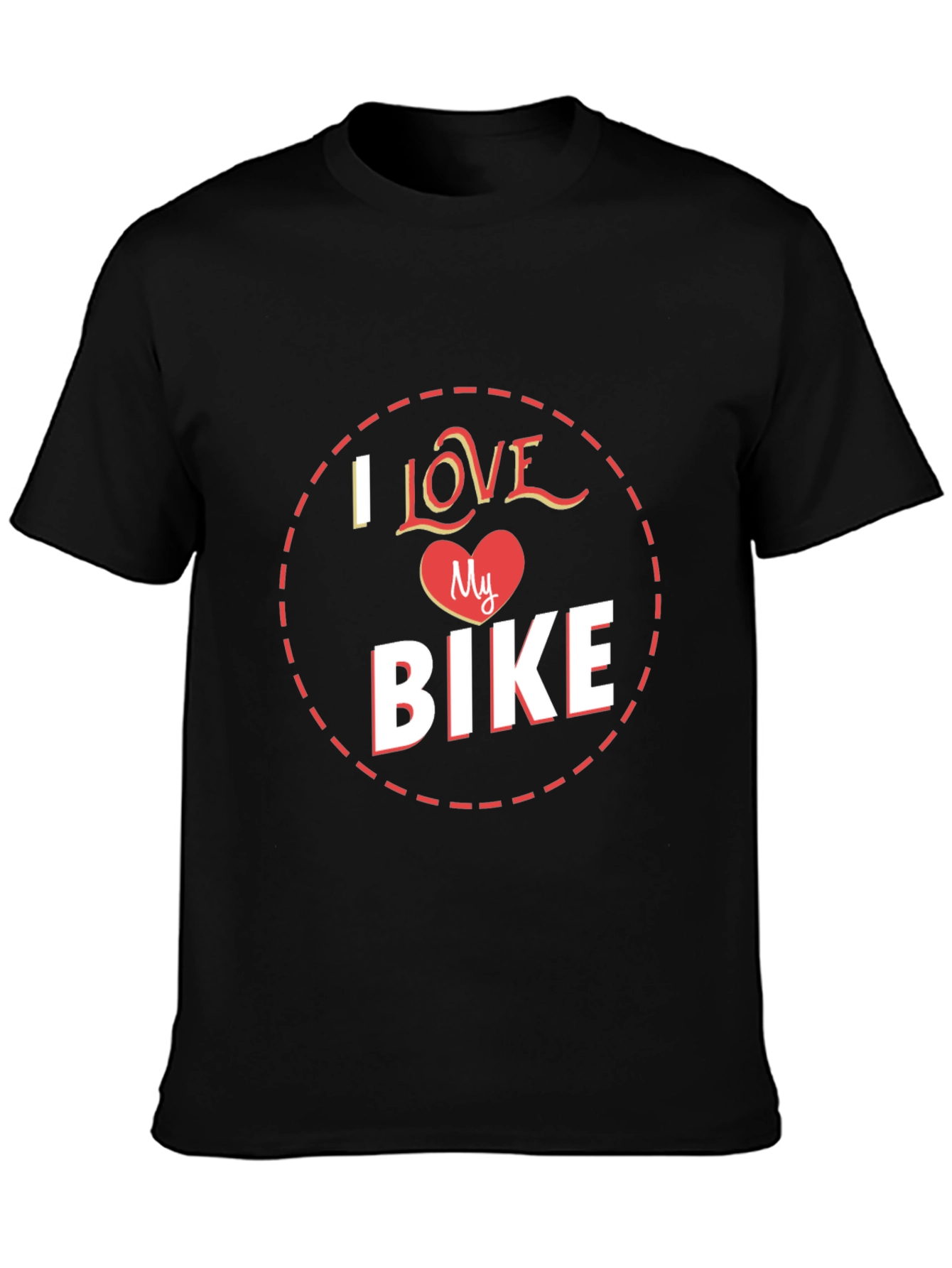 I Love My Bike Graphic Tee - Black