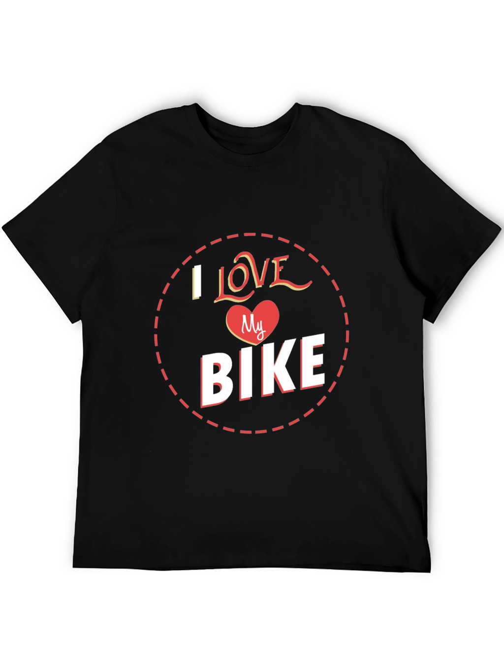 I Love My Bike Graphic Tee - Black