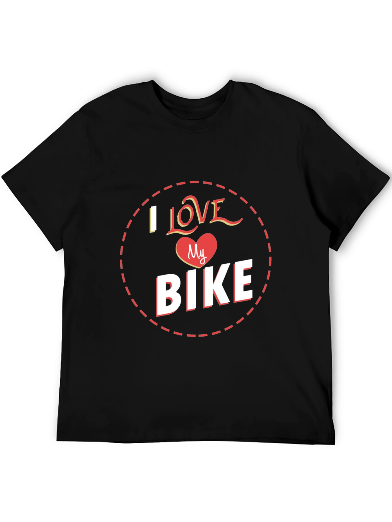 I Love My Bike Graphic Tee - Black