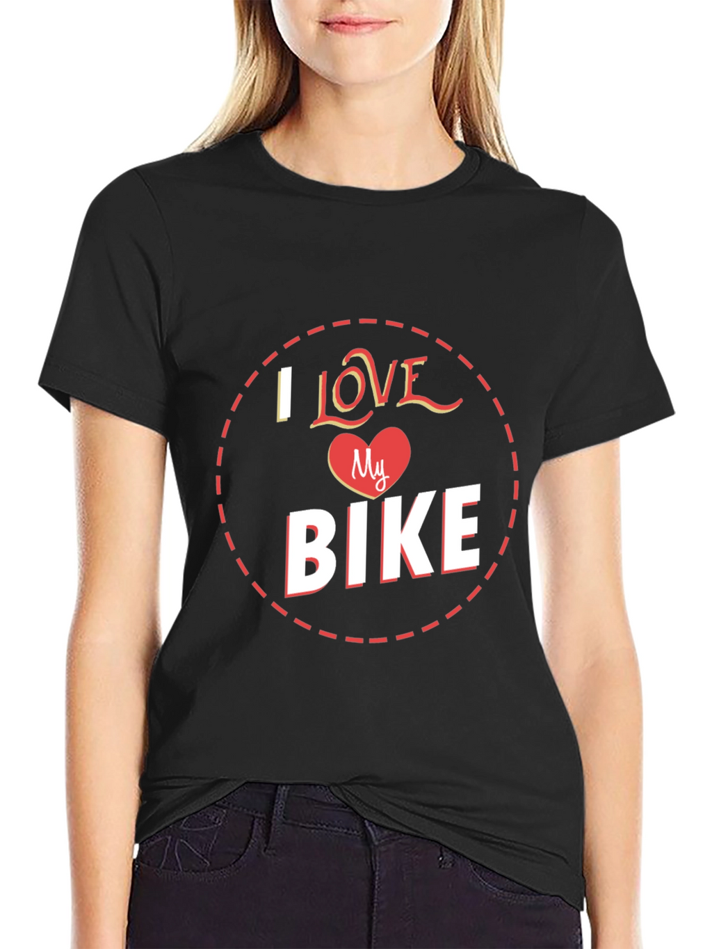 I Love My Bike Graphic Tee - Black