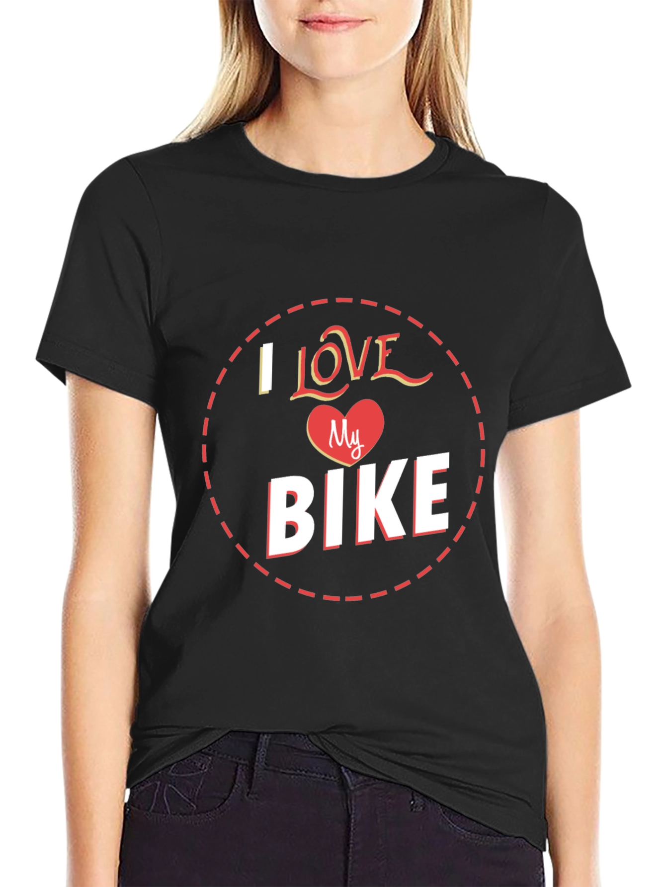 I Love My Bike Graphic Tee - Black