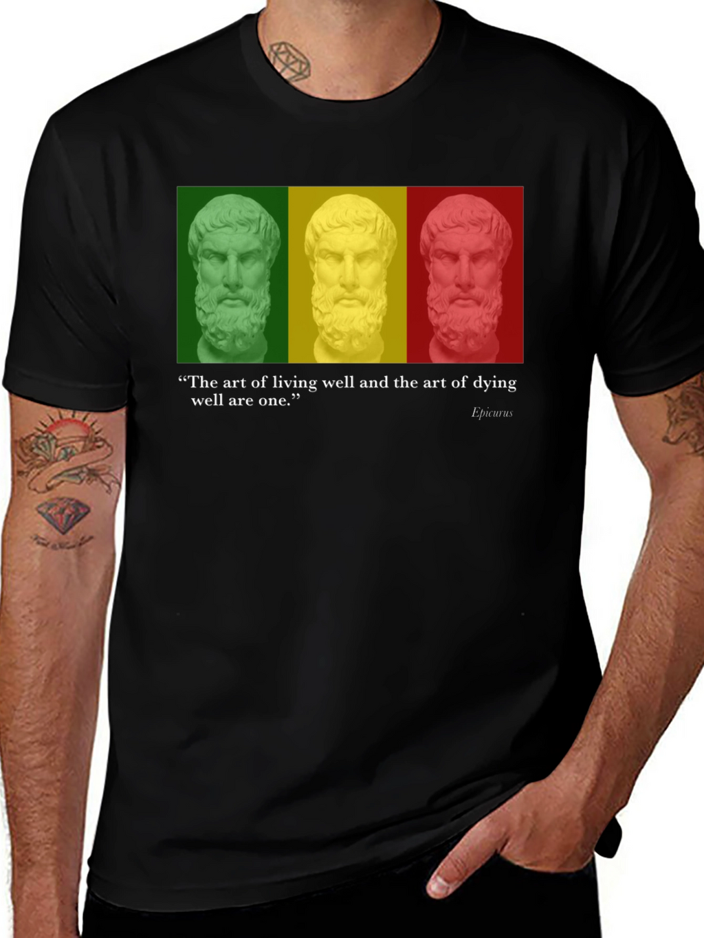 Philosopher Quote T-Shirt - Art of Living & Dying