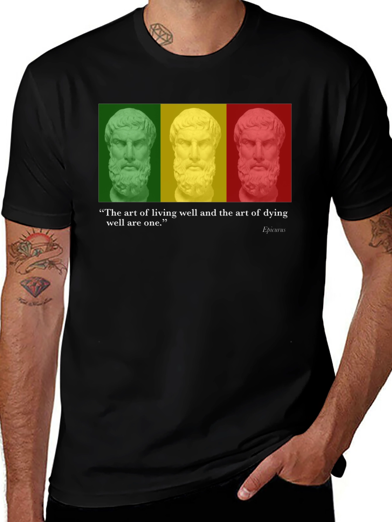 Philosopher Quote T-Shirt - Art of Living & Dying
