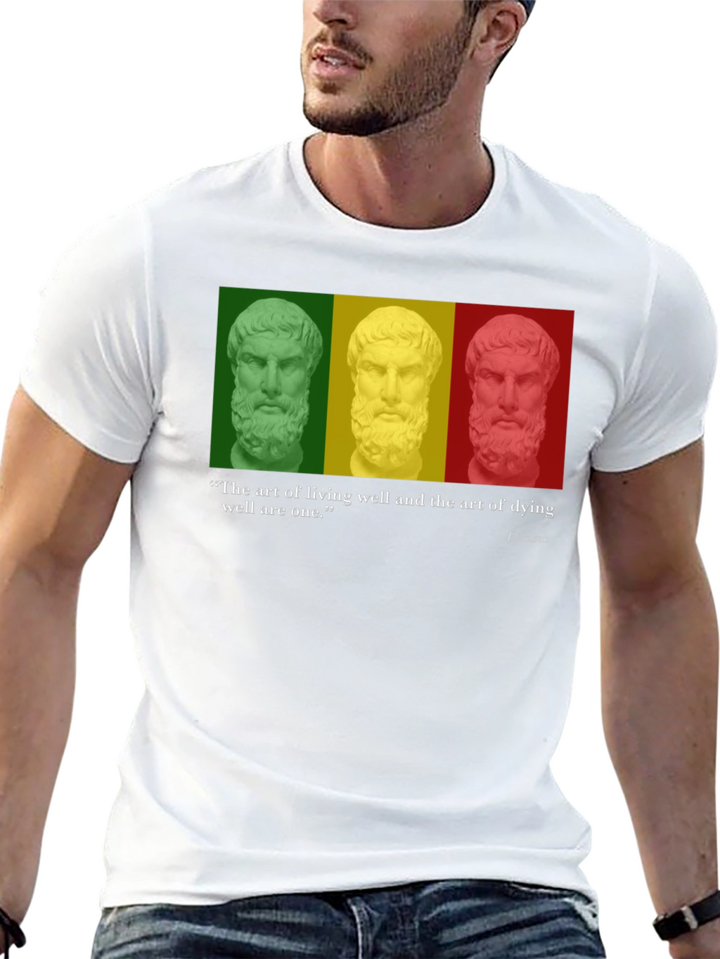 Philosopher Quote T-Shirt - Art of Living & Dying