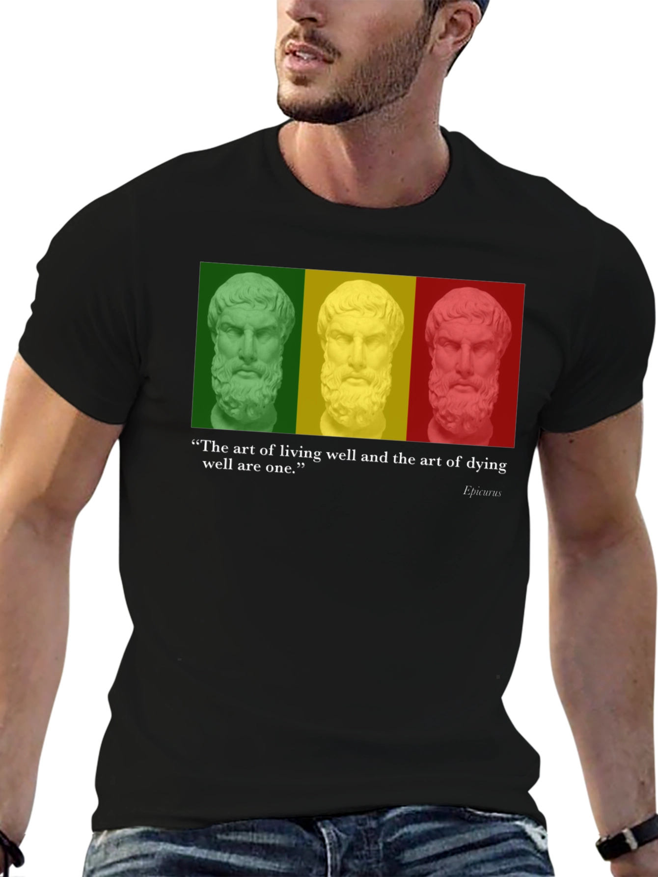 Philosopher Quote T-Shirt - Art of Living & Dying