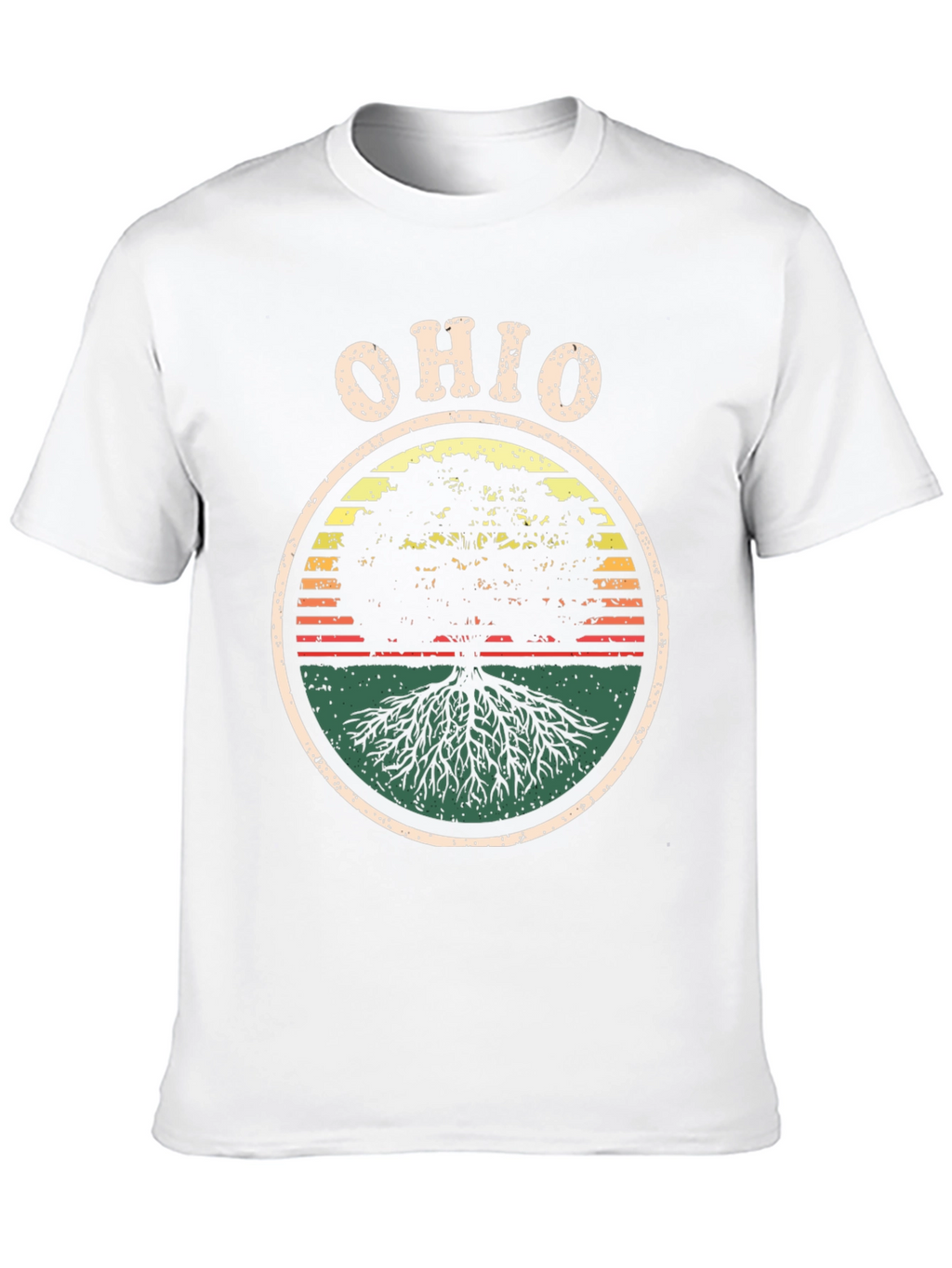 Ohio Tree Roots Retro Graphic T-Shirt