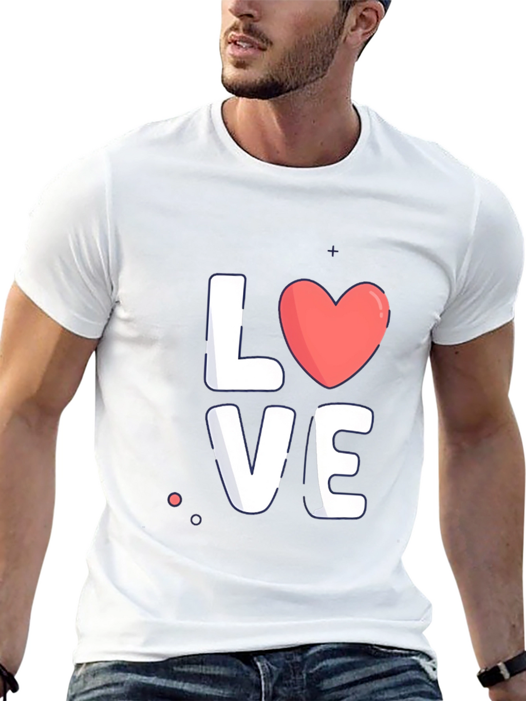Love Graphic Tee - Stylish Black Cotton T-Shirt