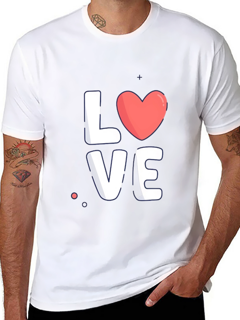 Love Graphic Tee - Stylish Black Cotton T-Shirt