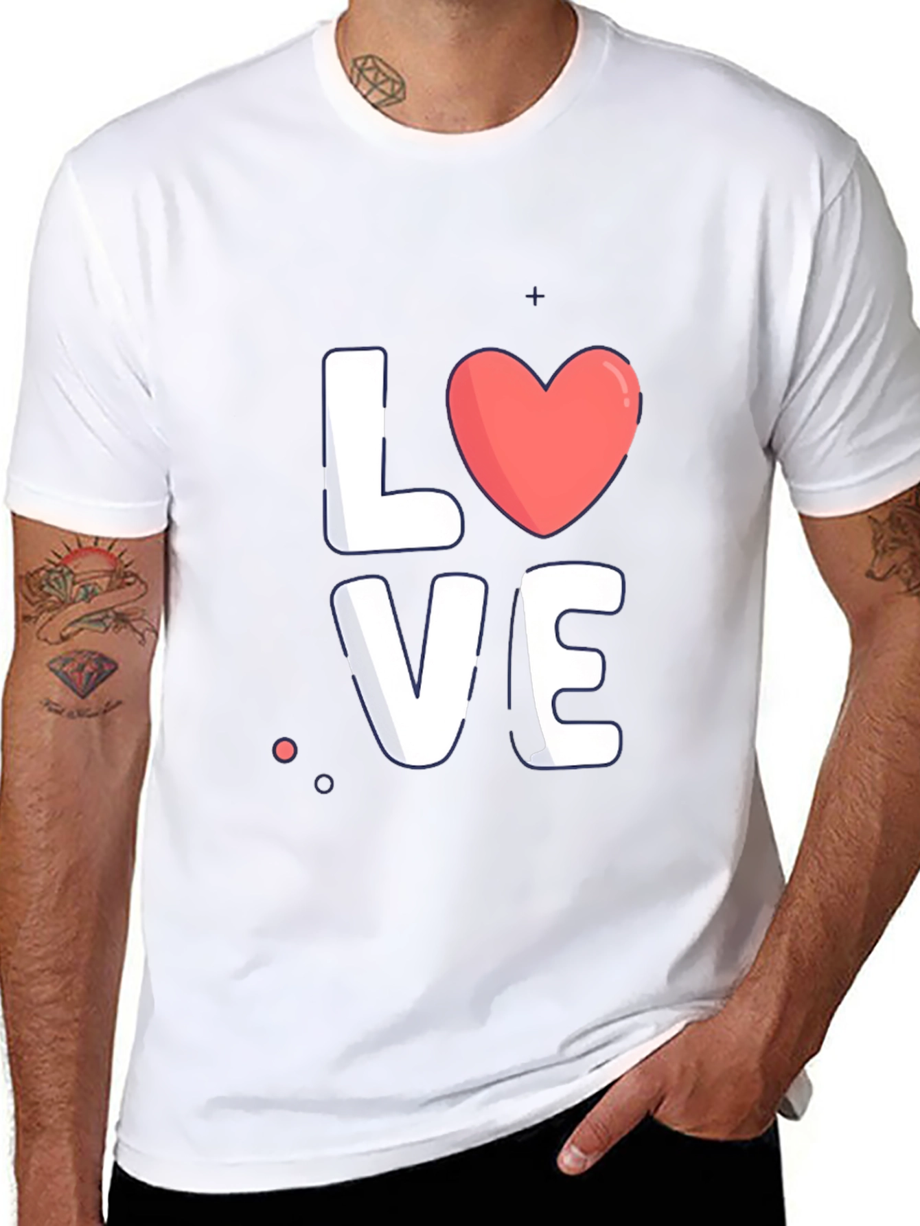 Love Graphic Tee - Stylish Black Cotton T-Shirt