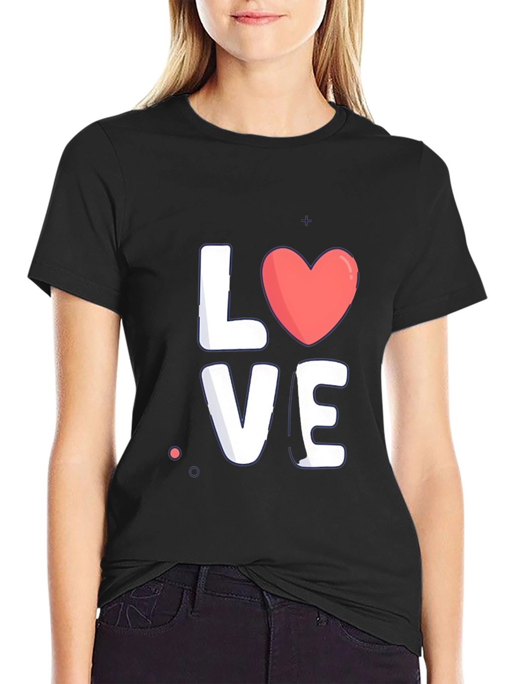 Love Graphic Tee - Stylish Black Cotton T-Shirt