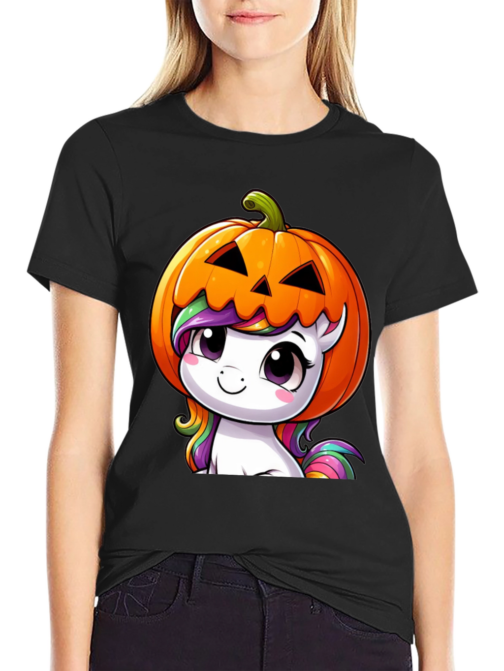 Halloween Unicorn Pumpkin T-Shirt