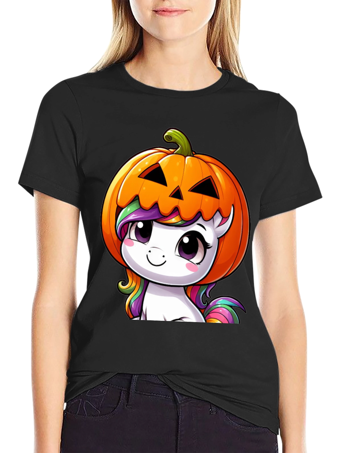 Halloween Unicorn Pumpkin T-Shirt