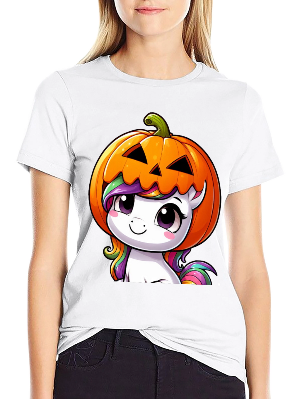 Halloween Unicorn Pumpkin T-Shirt