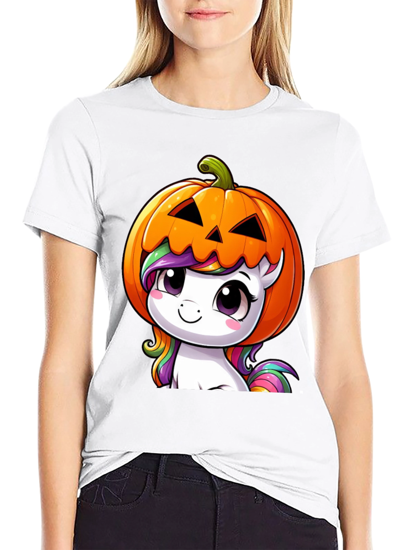 Halloween Unicorn Pumpkin T-Shirt