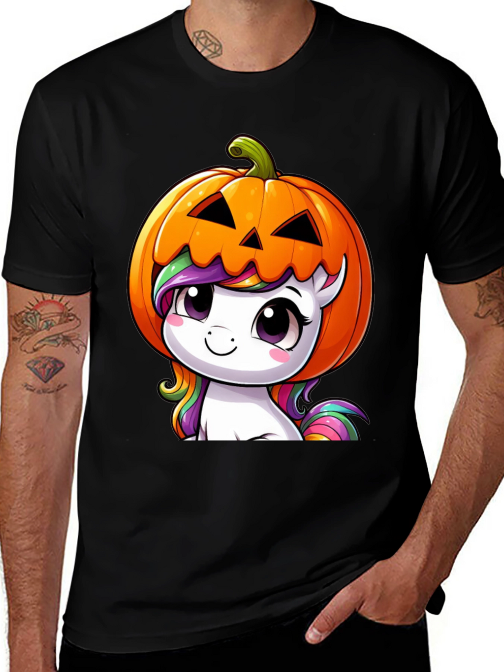 Halloween Unicorn Pumpkin T-Shirt