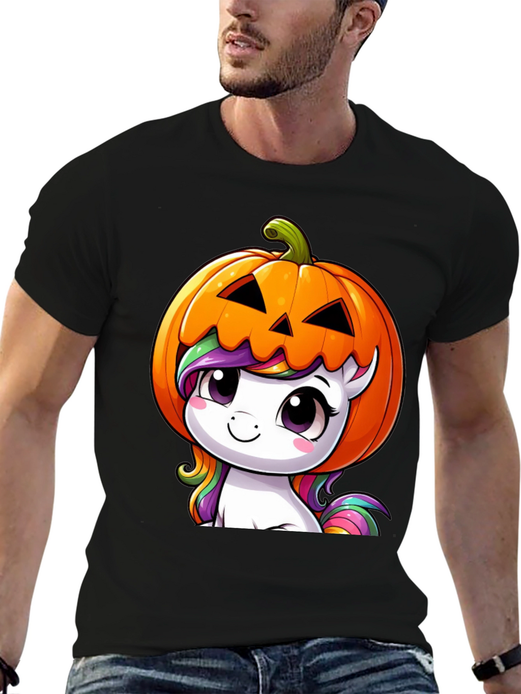 Halloween Unicorn Pumpkin T-Shirt