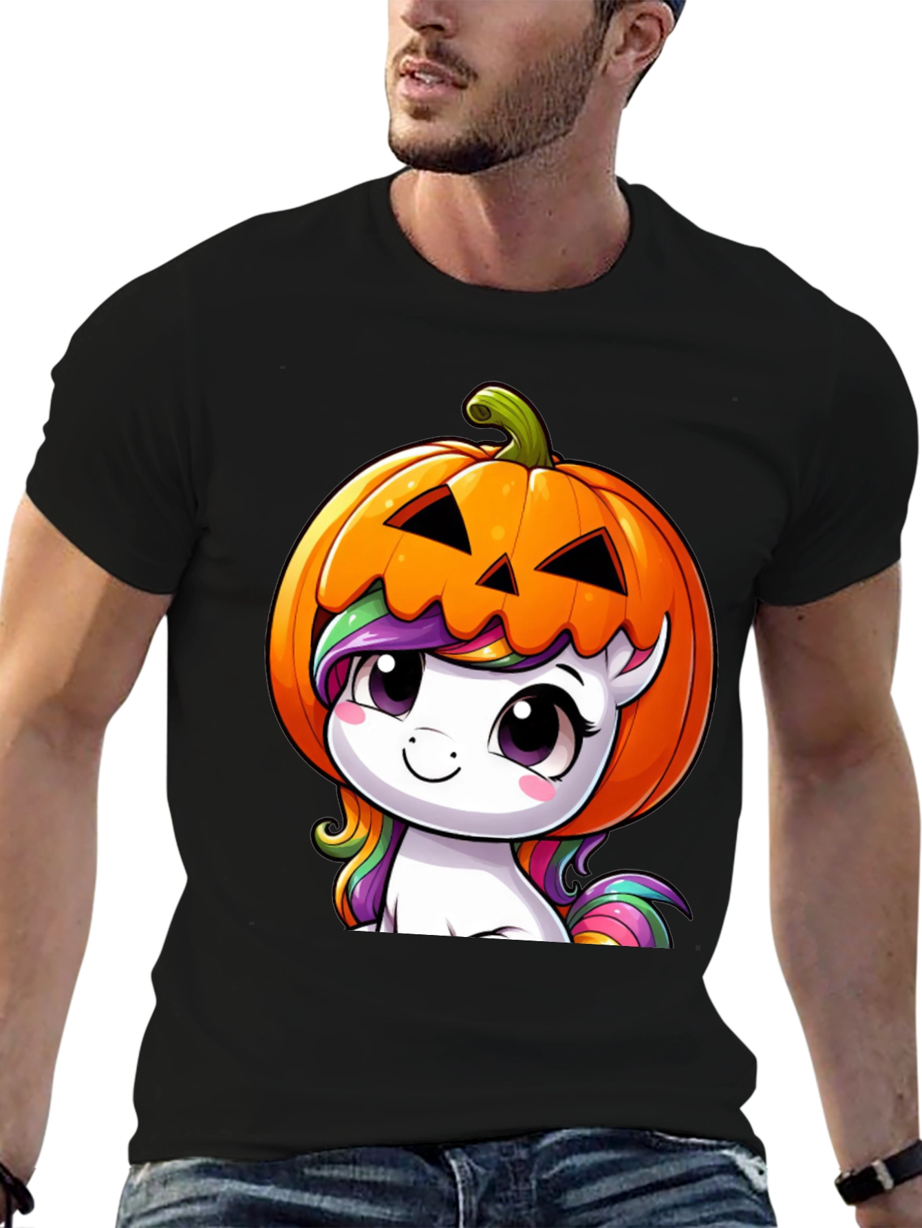 Halloween Unicorn Pumpkin T-Shirt
