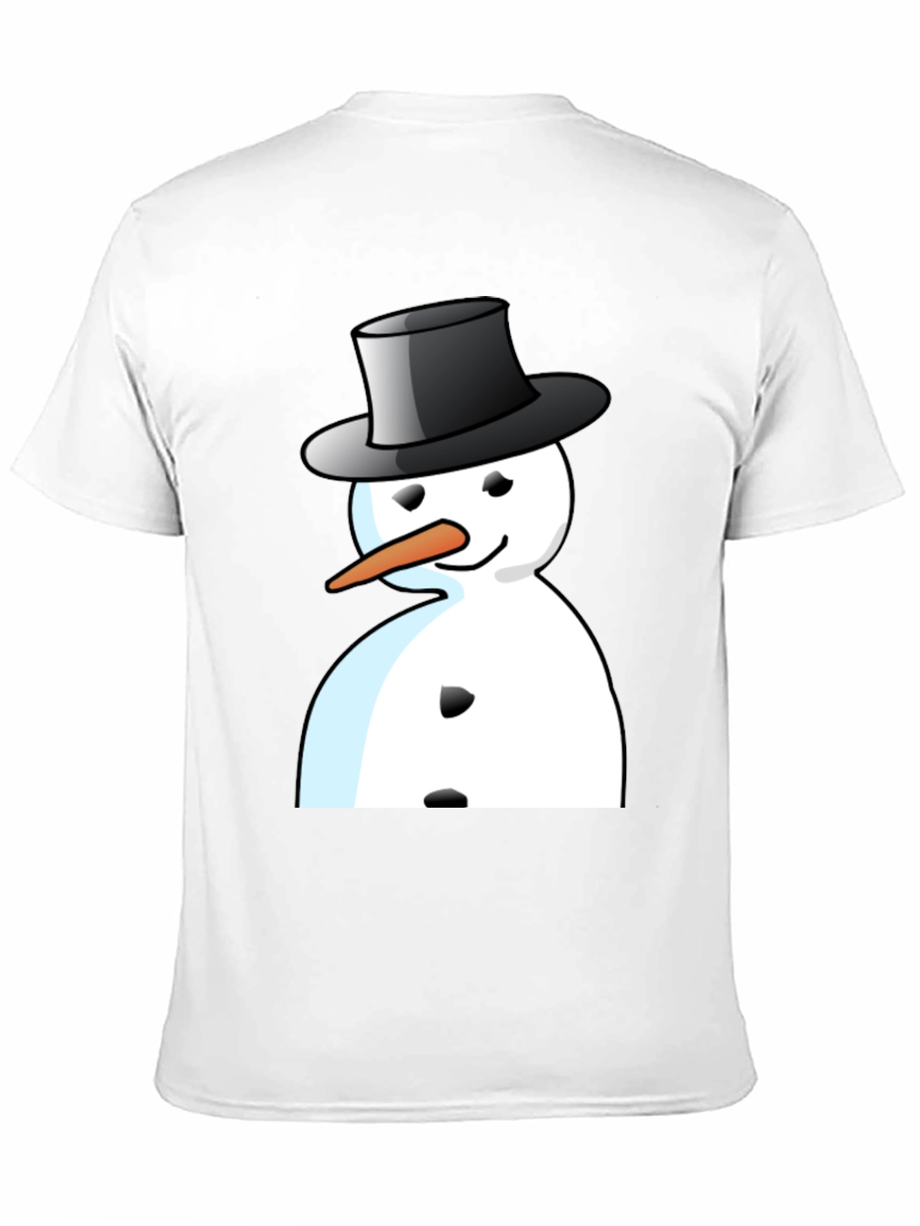 Snowman Graphic T-Shirt - Black Cotton Blend Tee