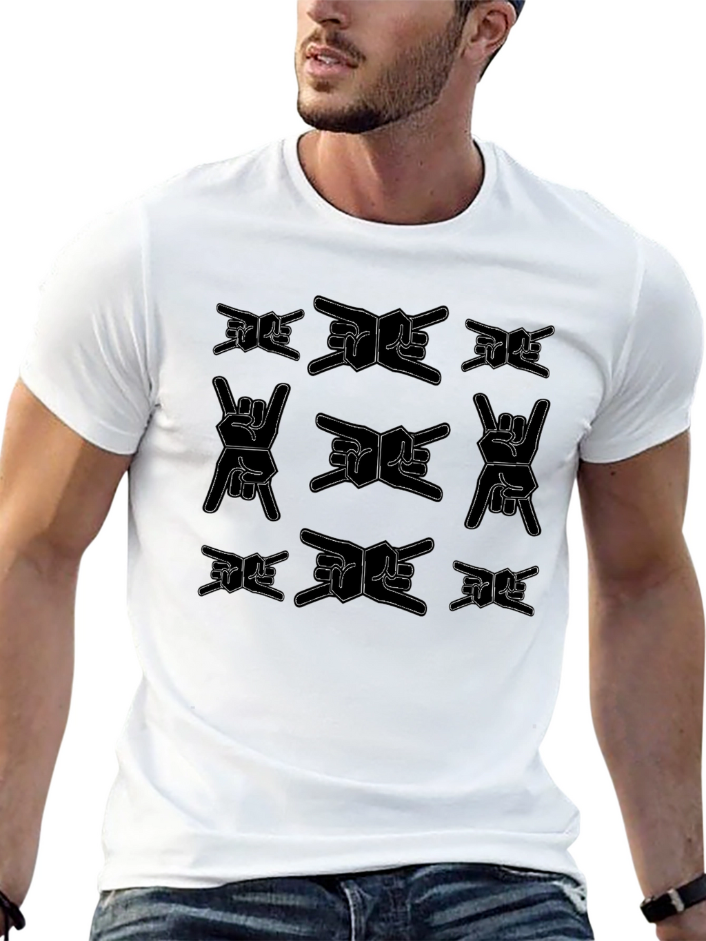 Rock On Graphic Print T-Shirt