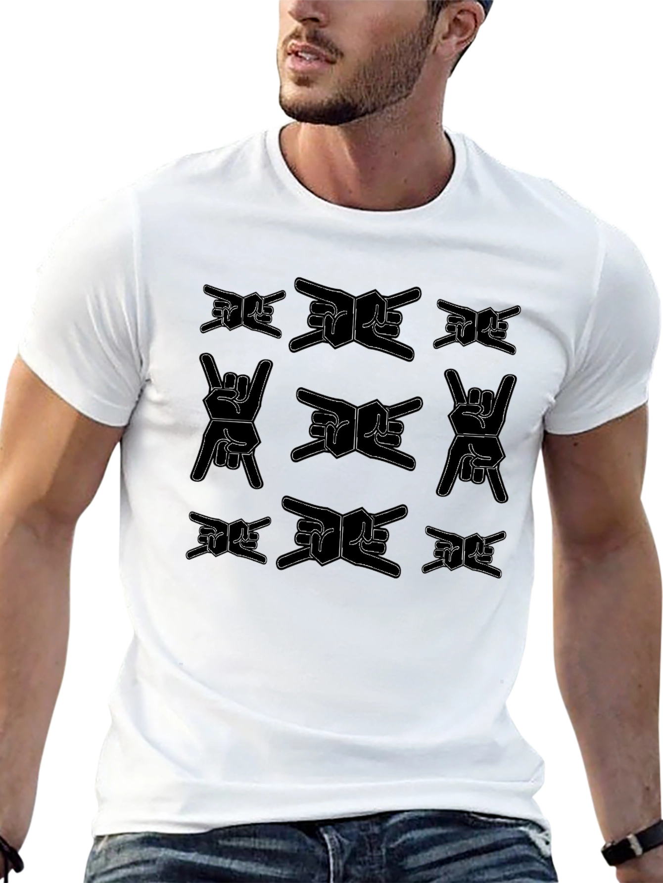 Rock On Graphic Print T-Shirt