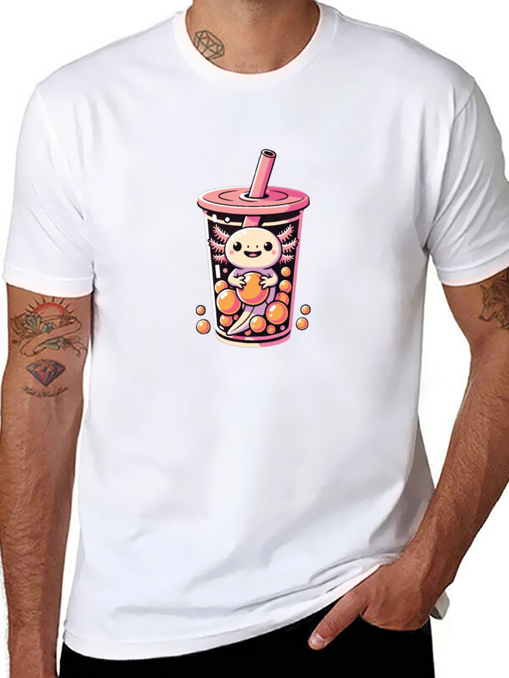 Axolotl Bubble Tea Graphic Tee