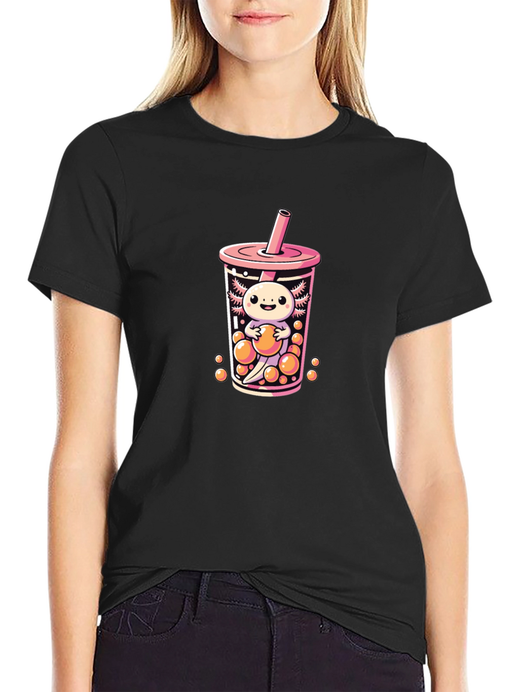 Axolotl Bubble Tea Graphic Tee