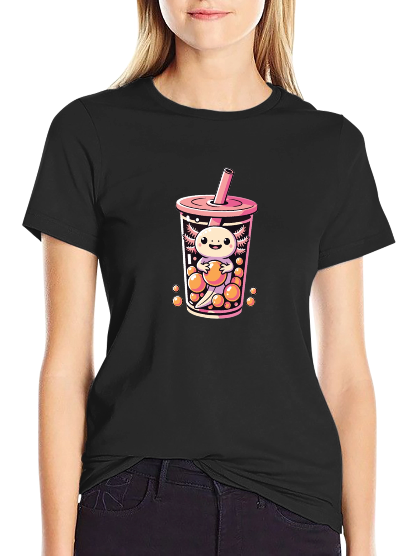 Axolotl Bubble Tea Graphic Tee