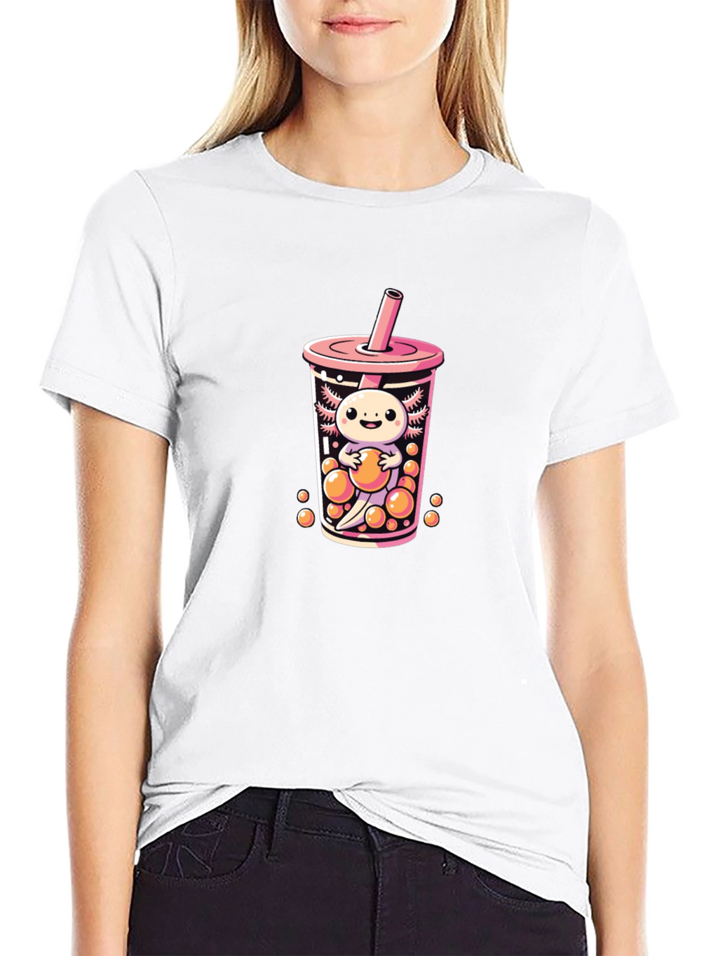 Axolotl Bubble Tea Graphic Tee