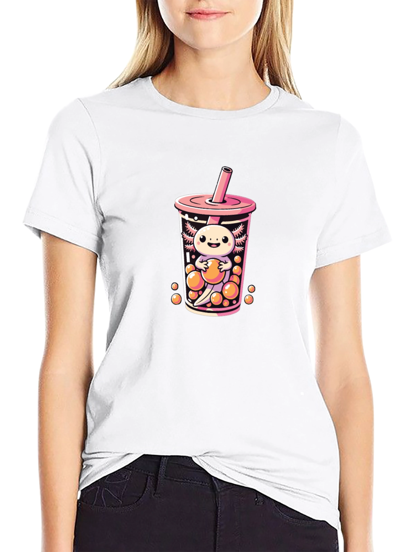 Axolotl Bubble Tea Graphic Tee