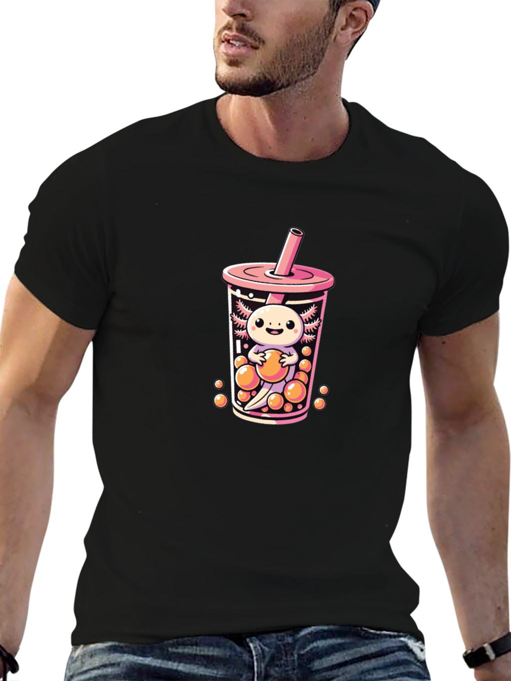 Axolotl Bubble Tea Graphic Tee
