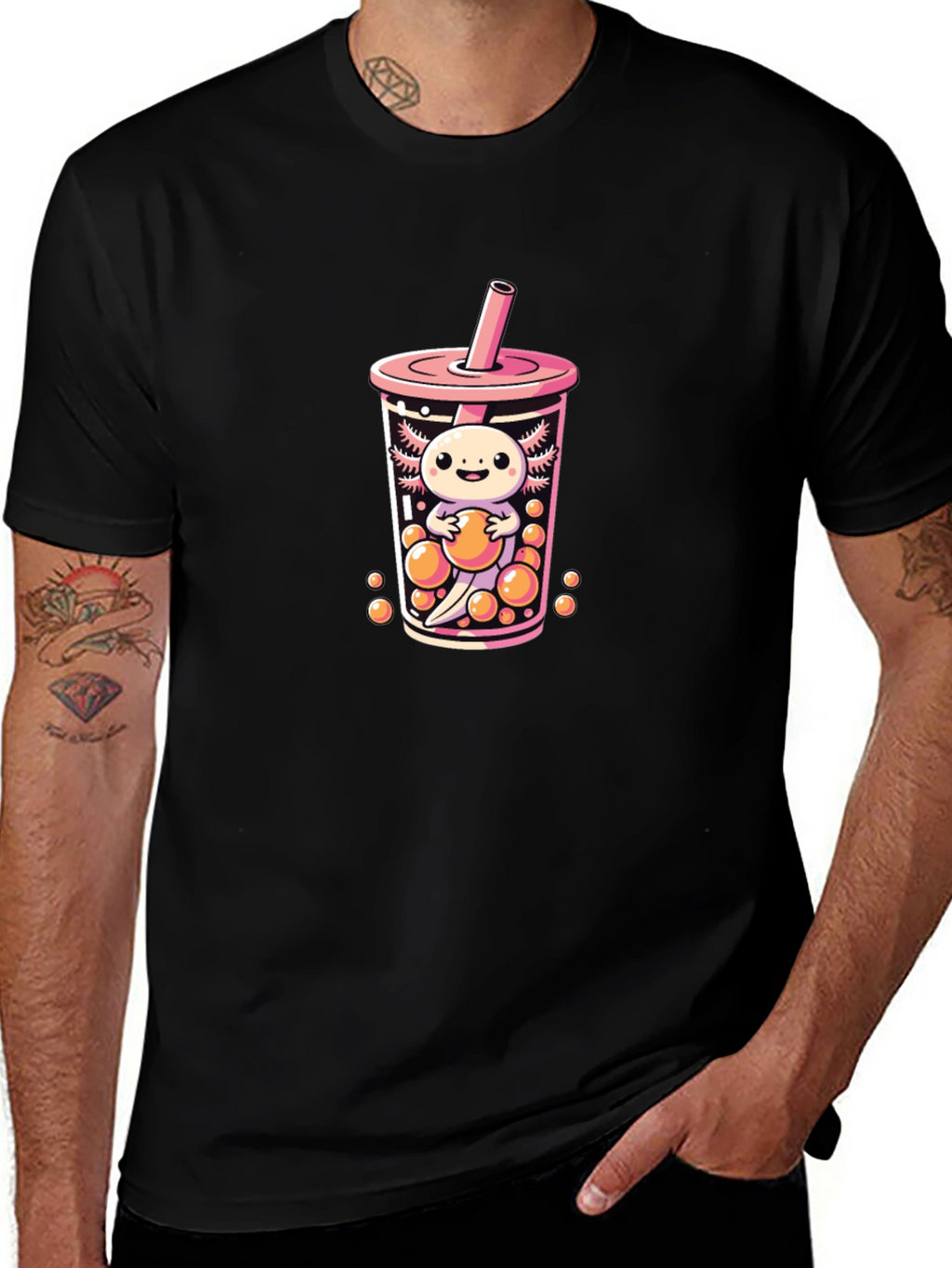 Axolotl Bubble Tea Graphic Tee