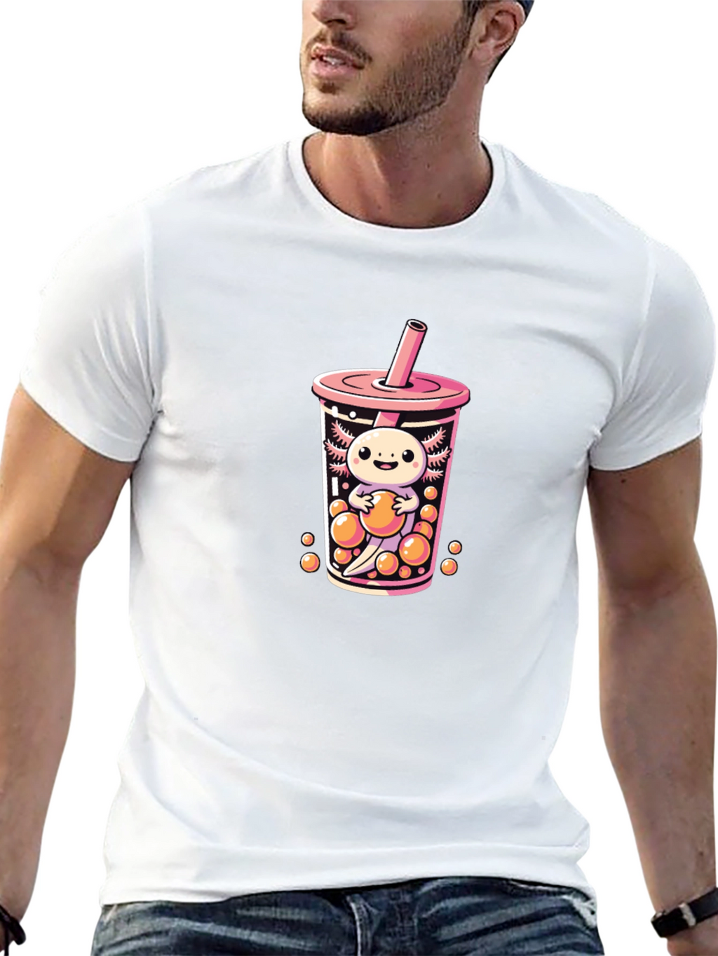 Axolotl Bubble Tea Graphic Tee