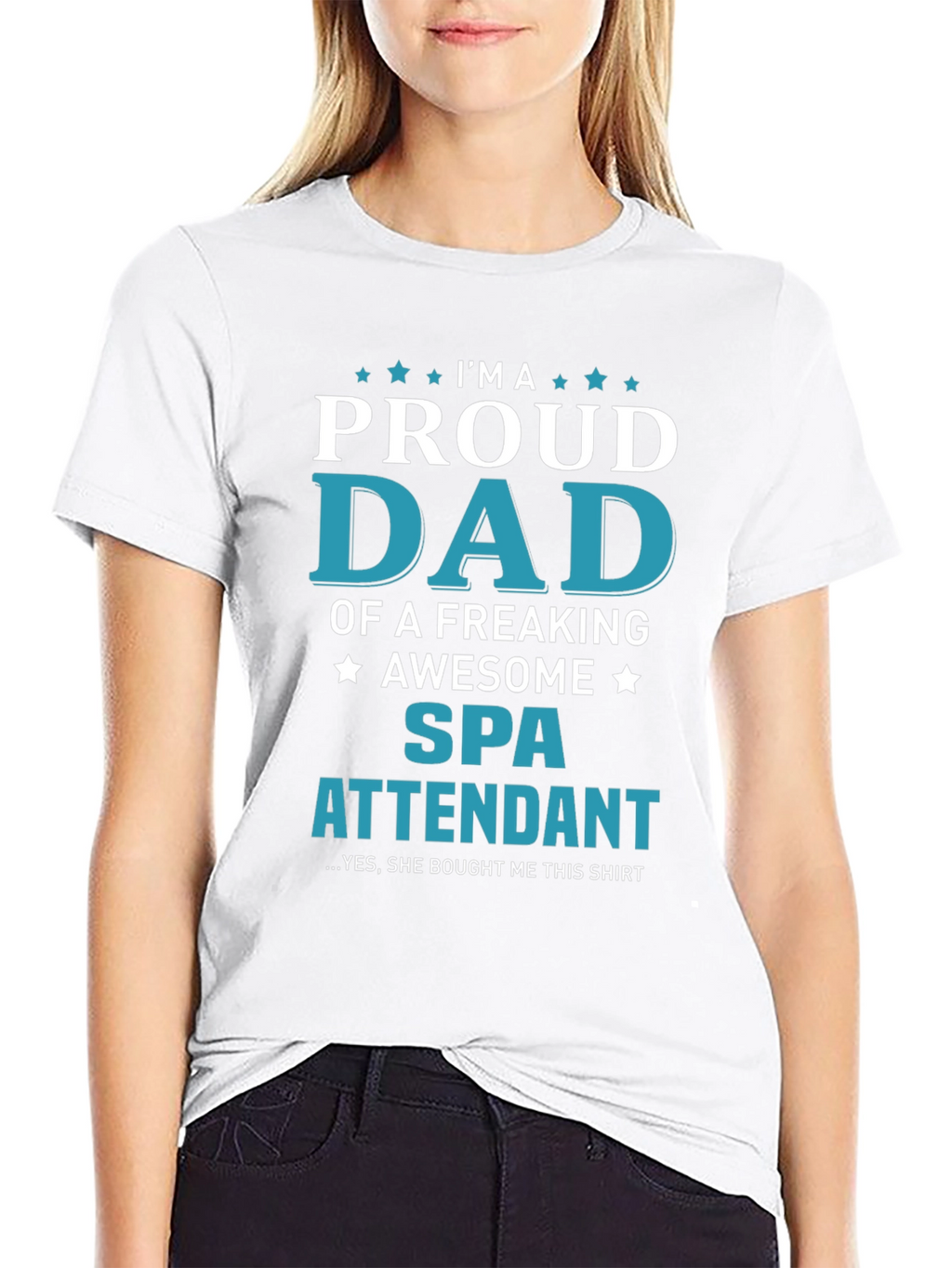 Proud Dad of a Spa Attendant Graphic T-Shirt