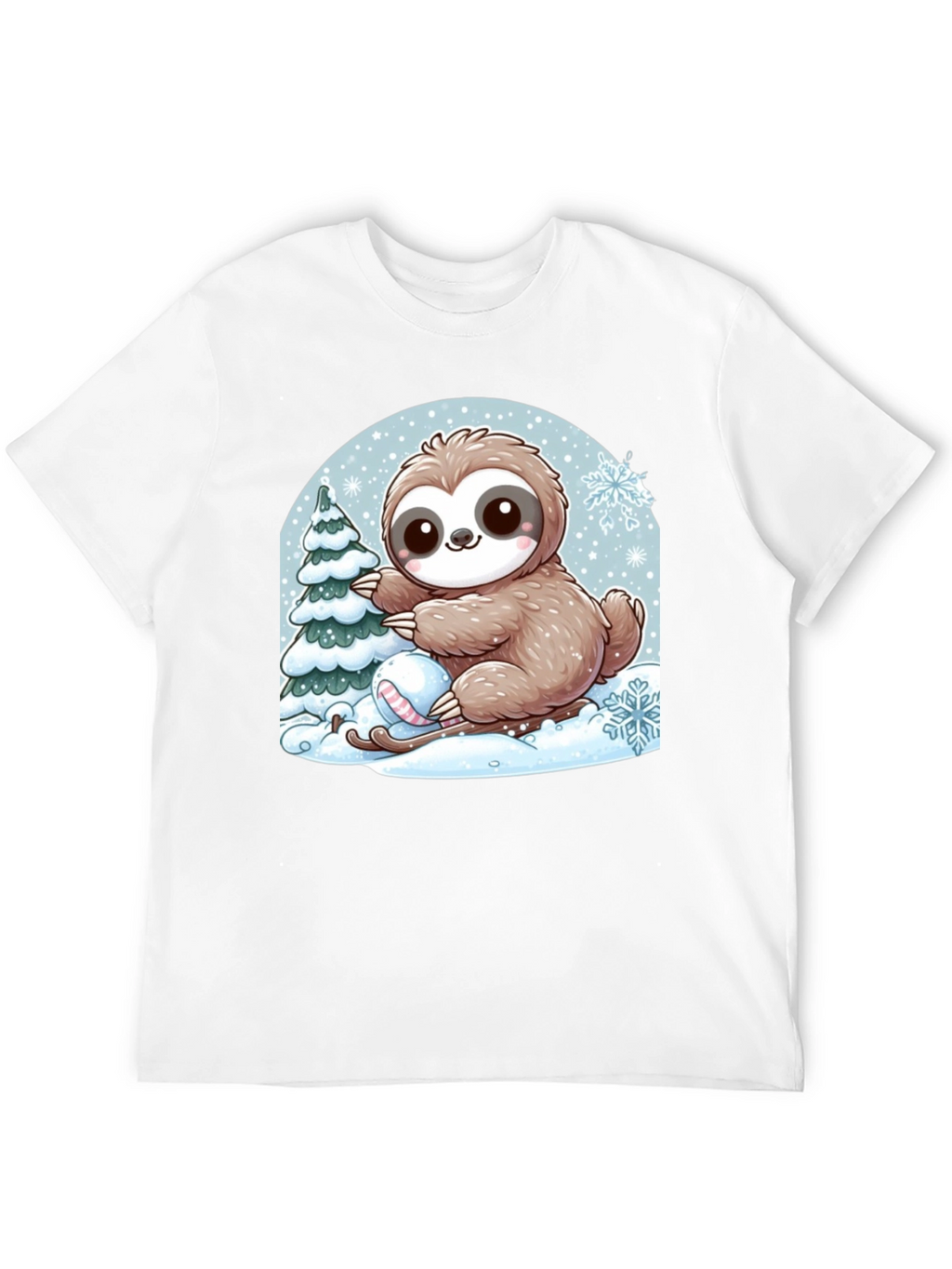 Cute Sloth Winter Holiday T-Shirt