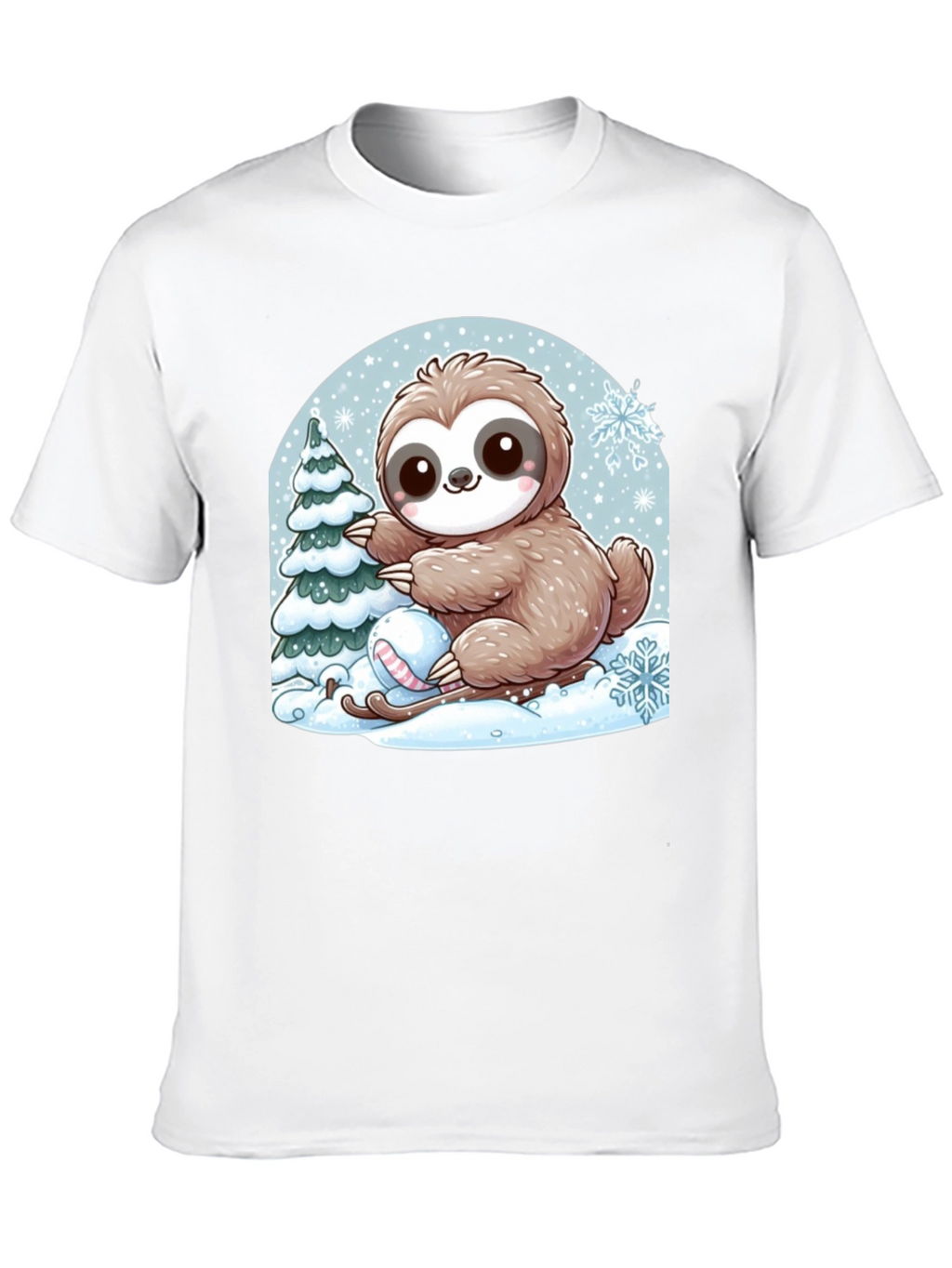 Cute Sloth Winter Holiday T-Shirt