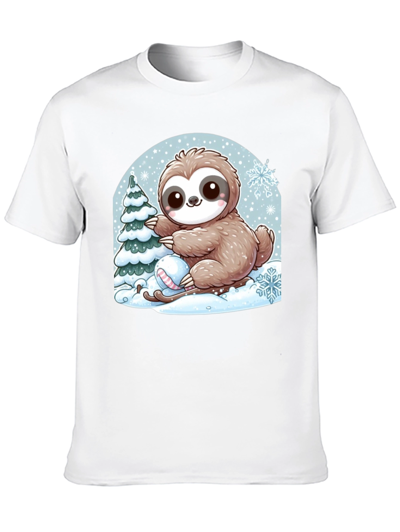 Cute Sloth Winter Holiday T-Shirt