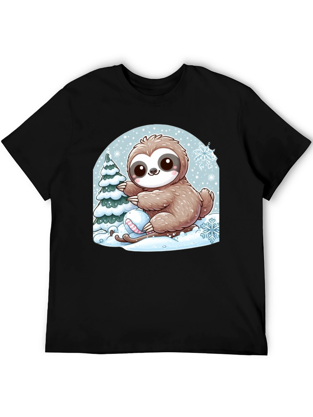 Cute Sloth Winter Holiday T-Shirt