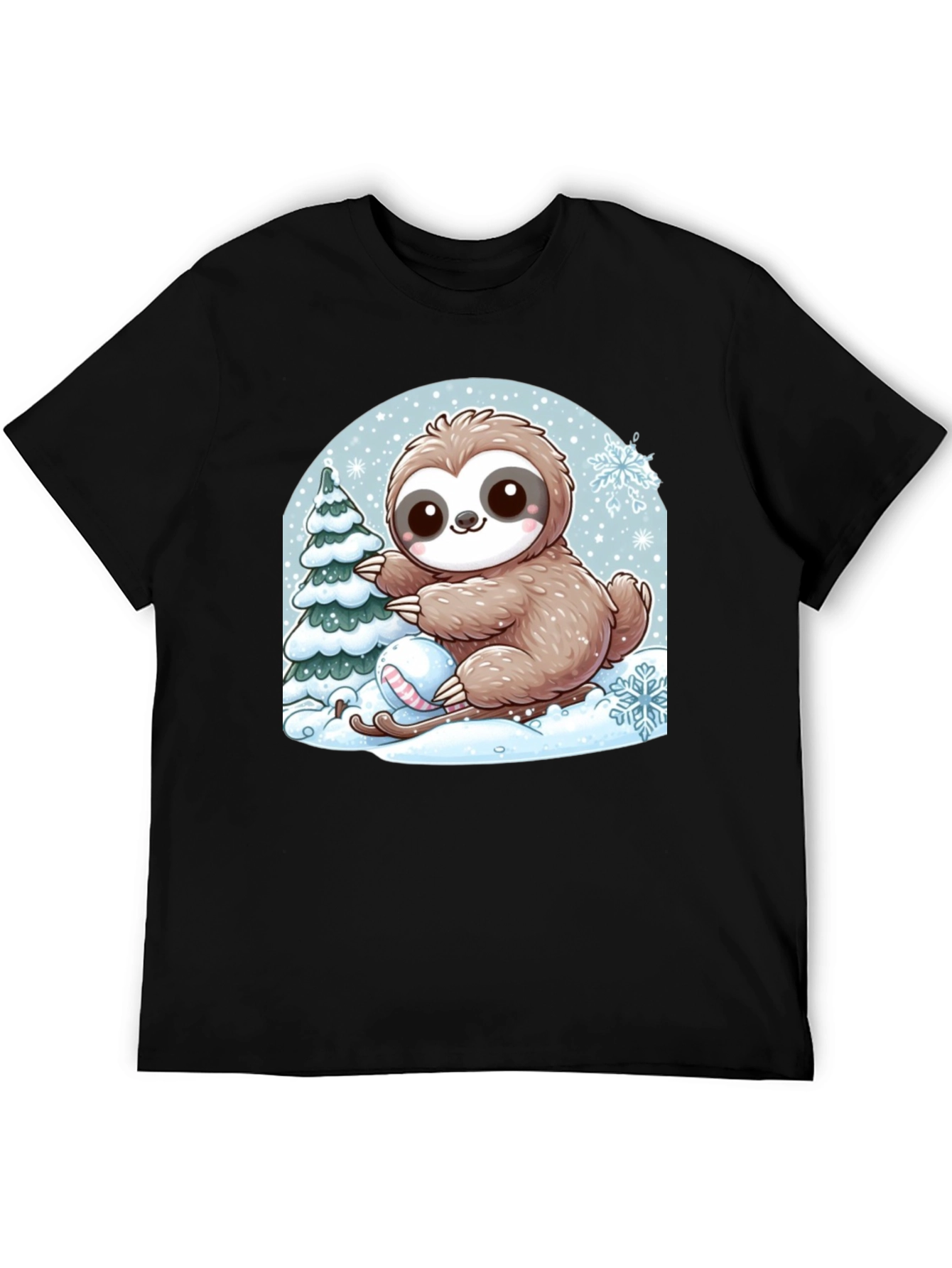 Cute Sloth Winter Holiday T-Shirt