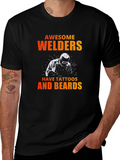 Awesome Welders T-Shirt - Tattoos & Beards