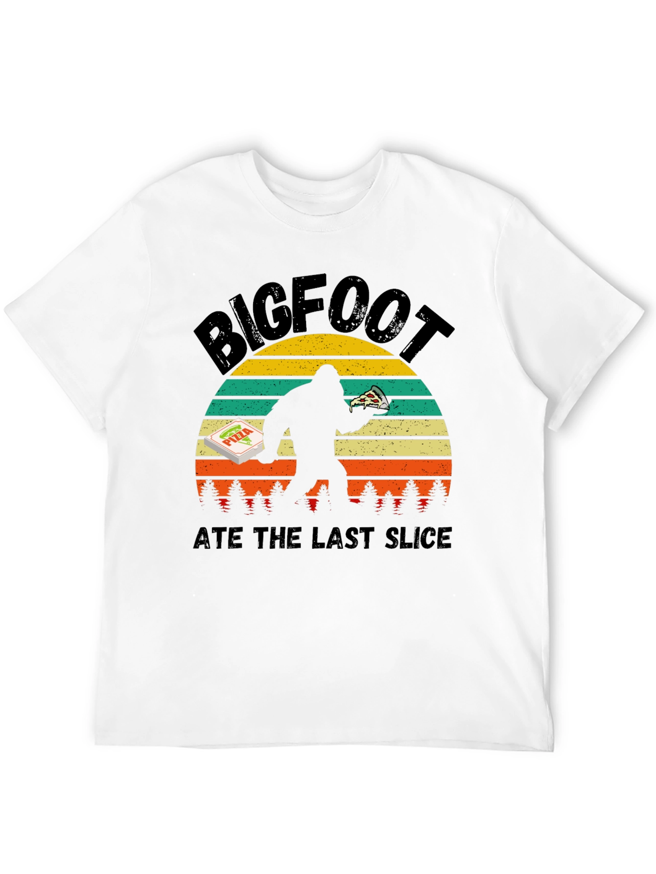 Bigfoot Pizza T-Shirt - Ate the Last Slice