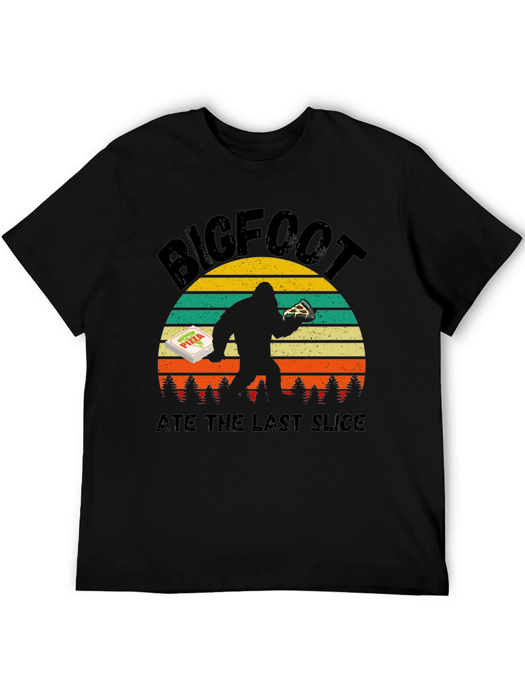 Bigfoot Pizza T-Shirt - Ate the Last Slice