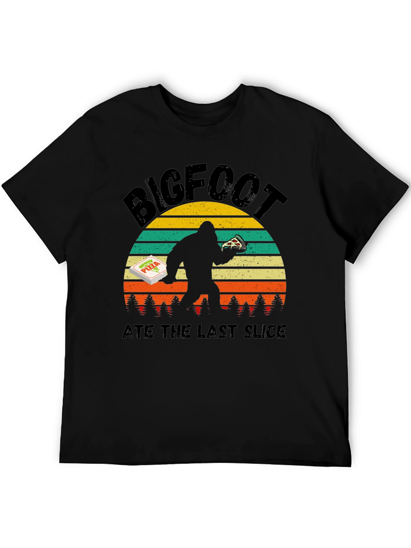 Bigfoot Pizza T-Shirt - Ate the Last Slice