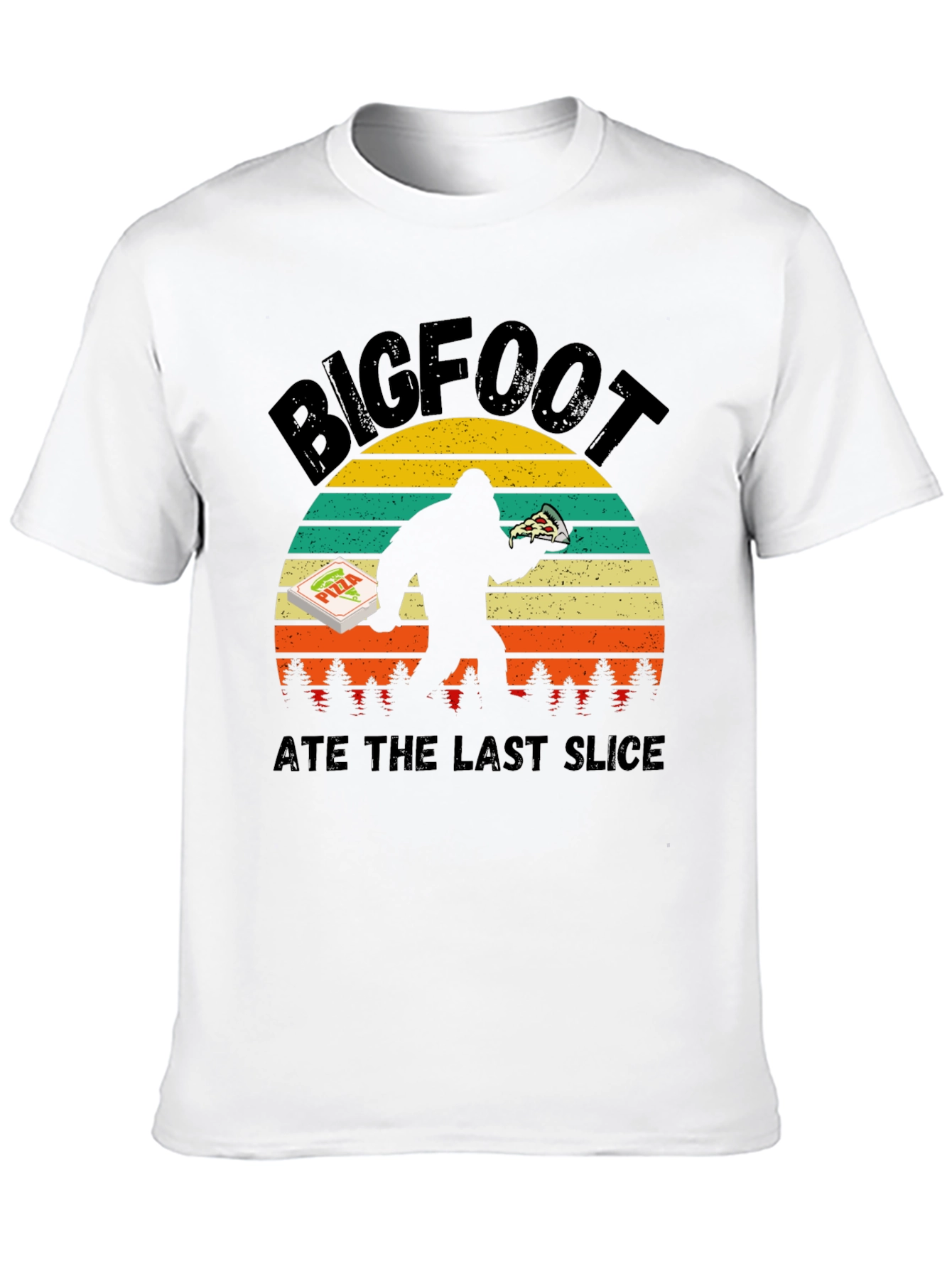 Bigfoot Pizza T-Shirt - Ate the Last Slice