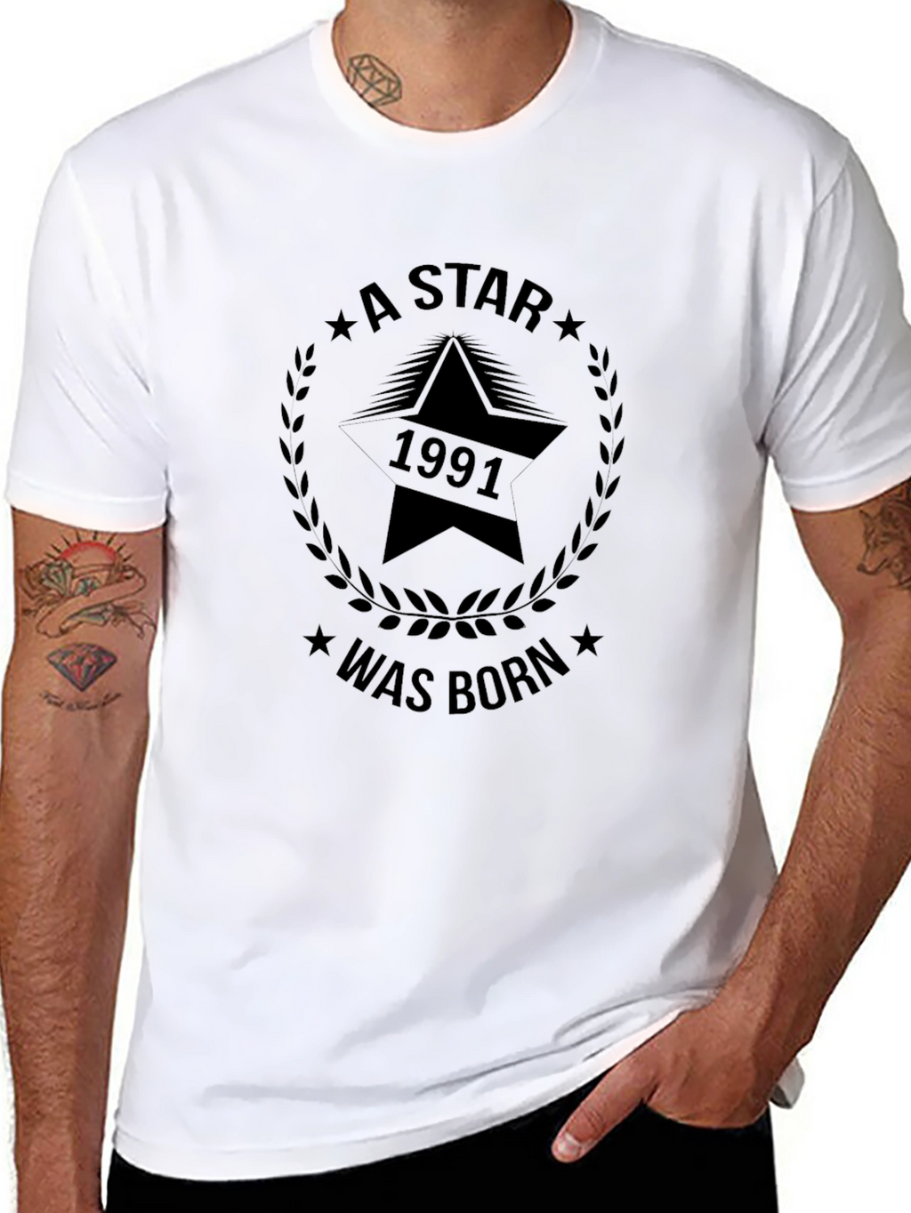 1991 Star Was Born Black Graphic Tee