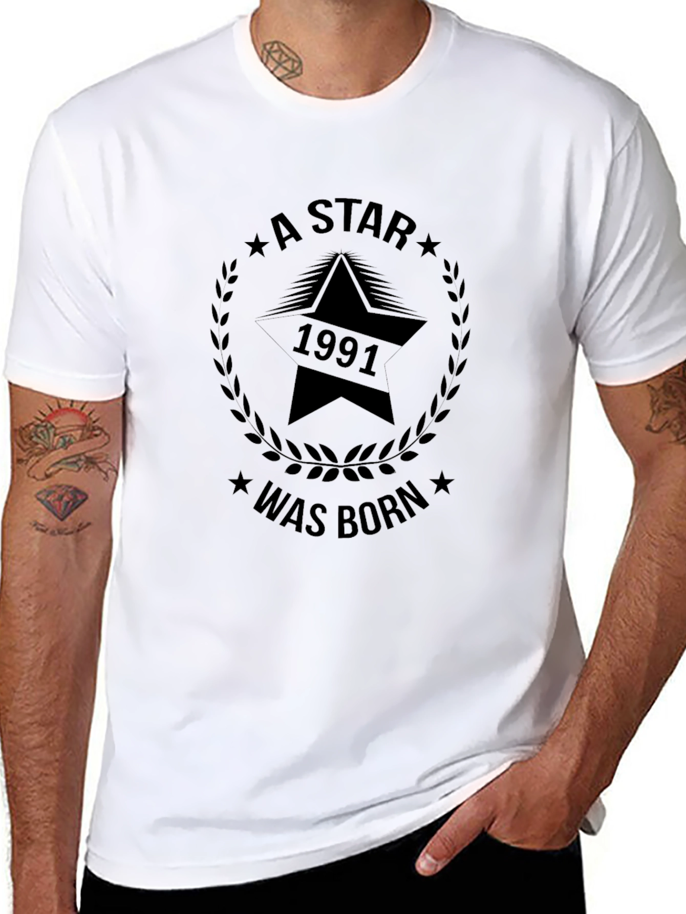 1991 Star Was Born Black Graphic Tee