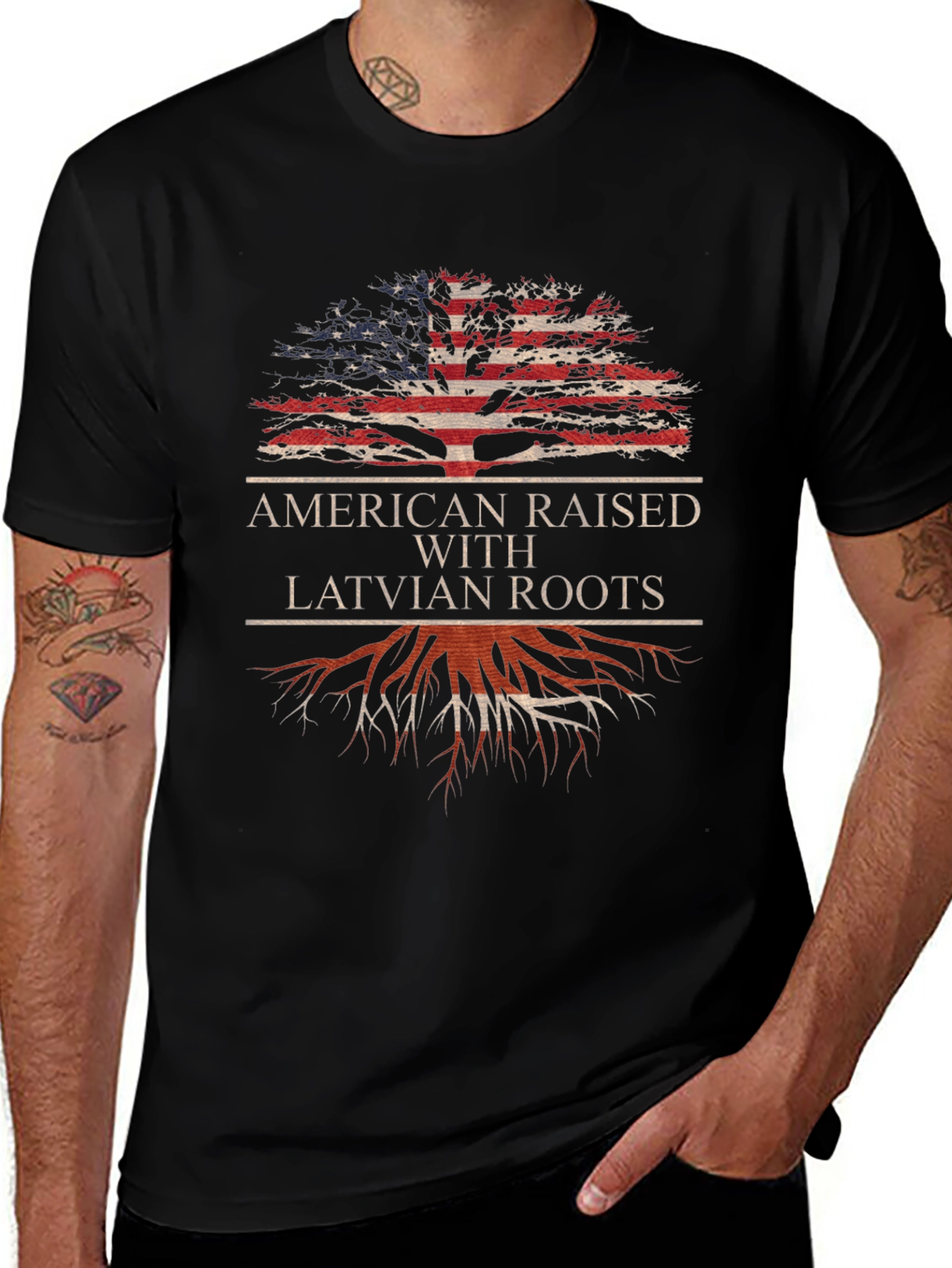 American Raised with Latvian Roots T-Shirt