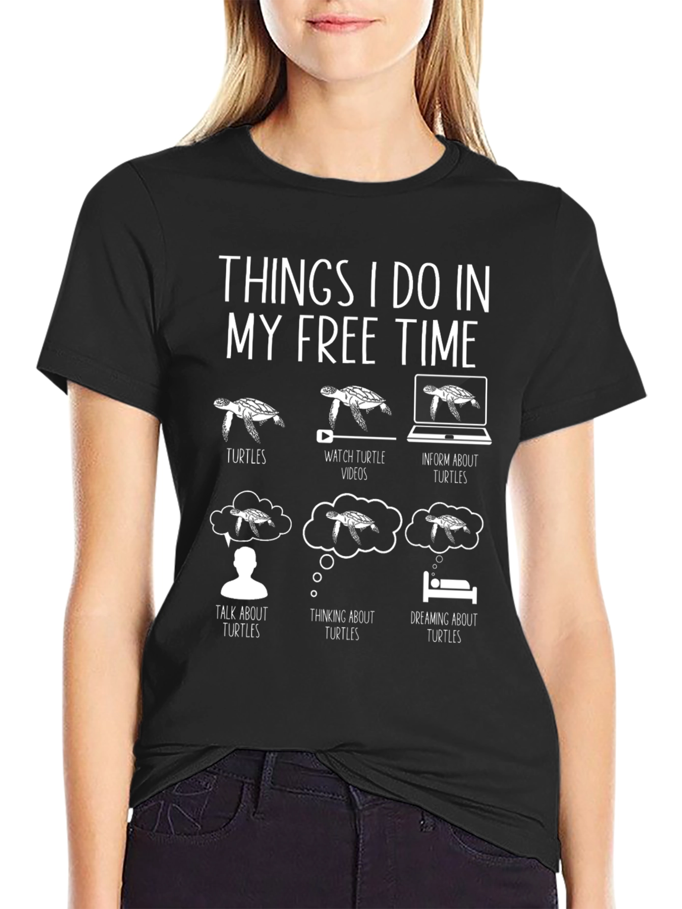 Turtle Lover T-Shirt: My Free Time Hobbies