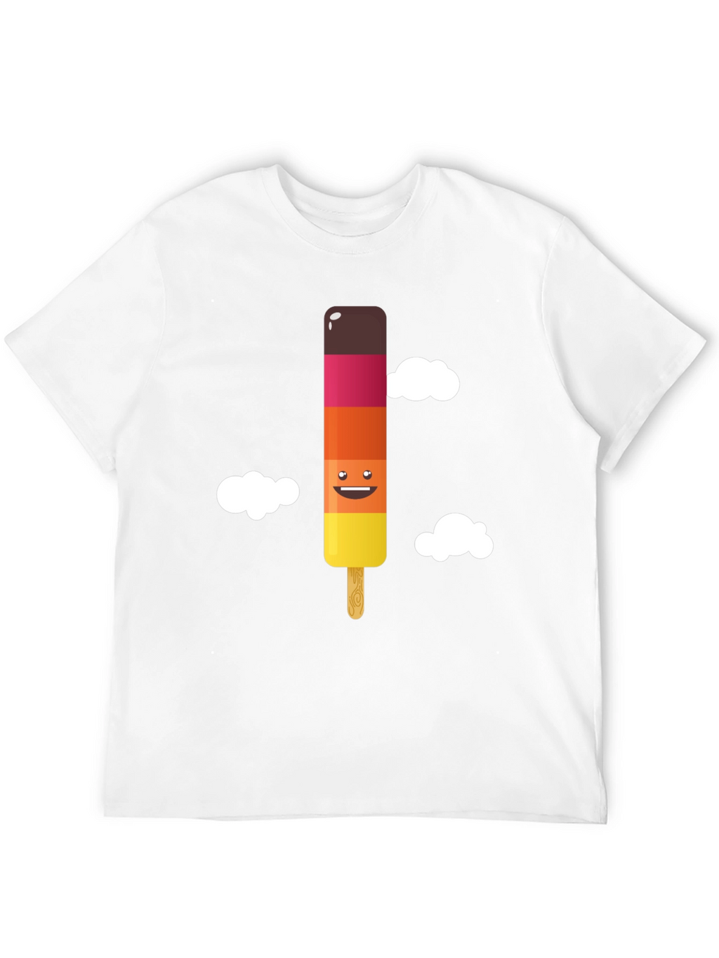 Fun Ice Pop Graphic Tee - Black Cotton T-Shirt