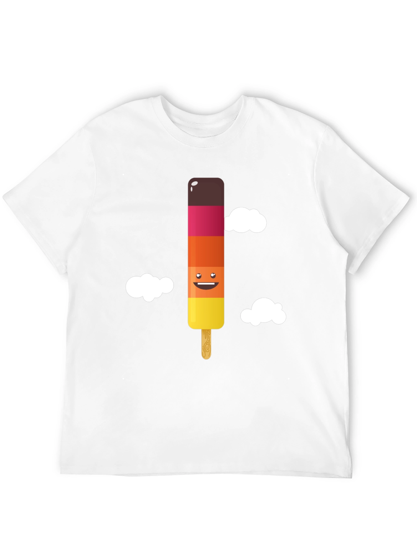 Fun Ice Pop Graphic Tee - Black Cotton T-Shirt