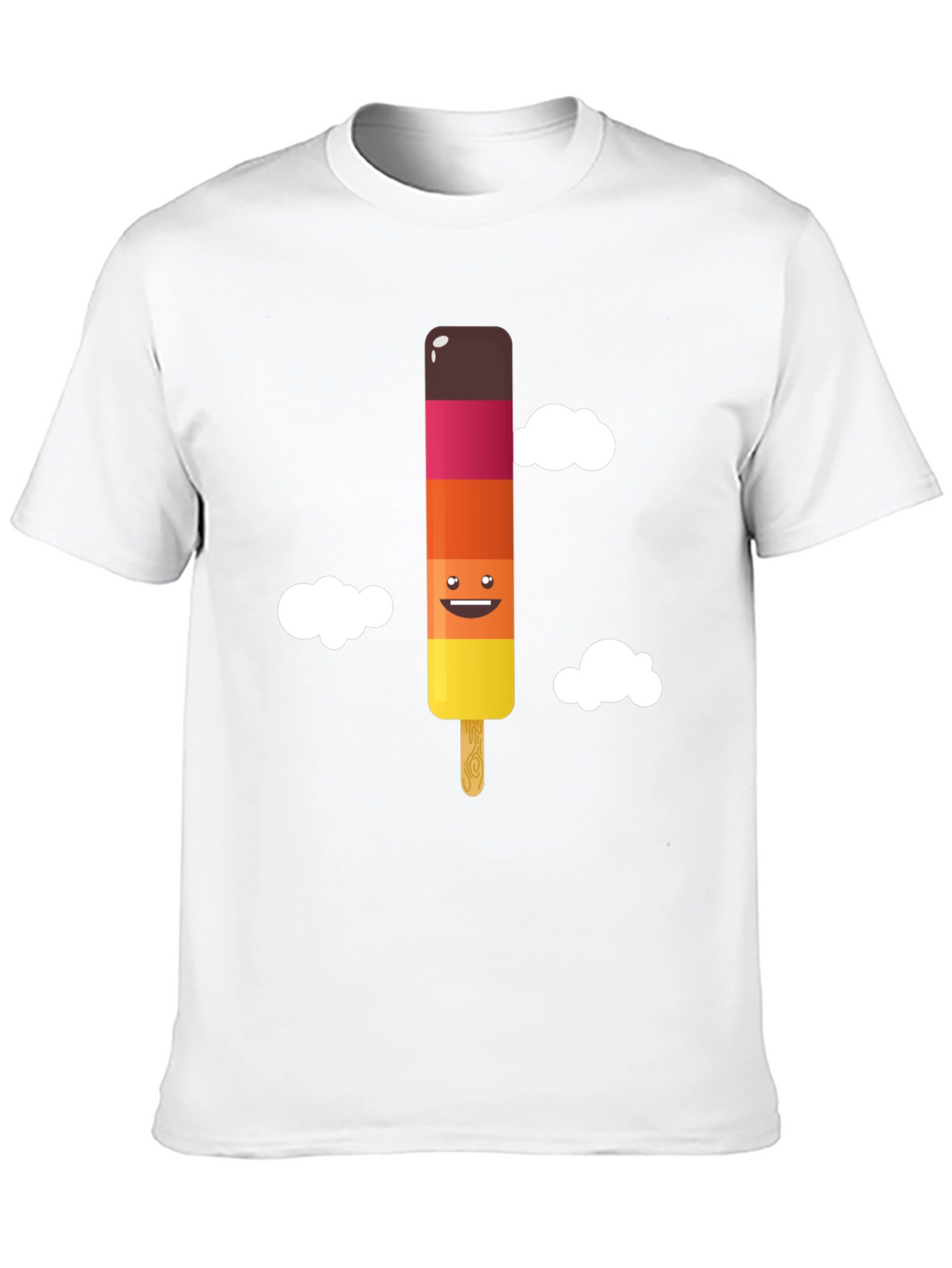 Fun Ice Pop Graphic Tee - Black Cotton T-Shirt